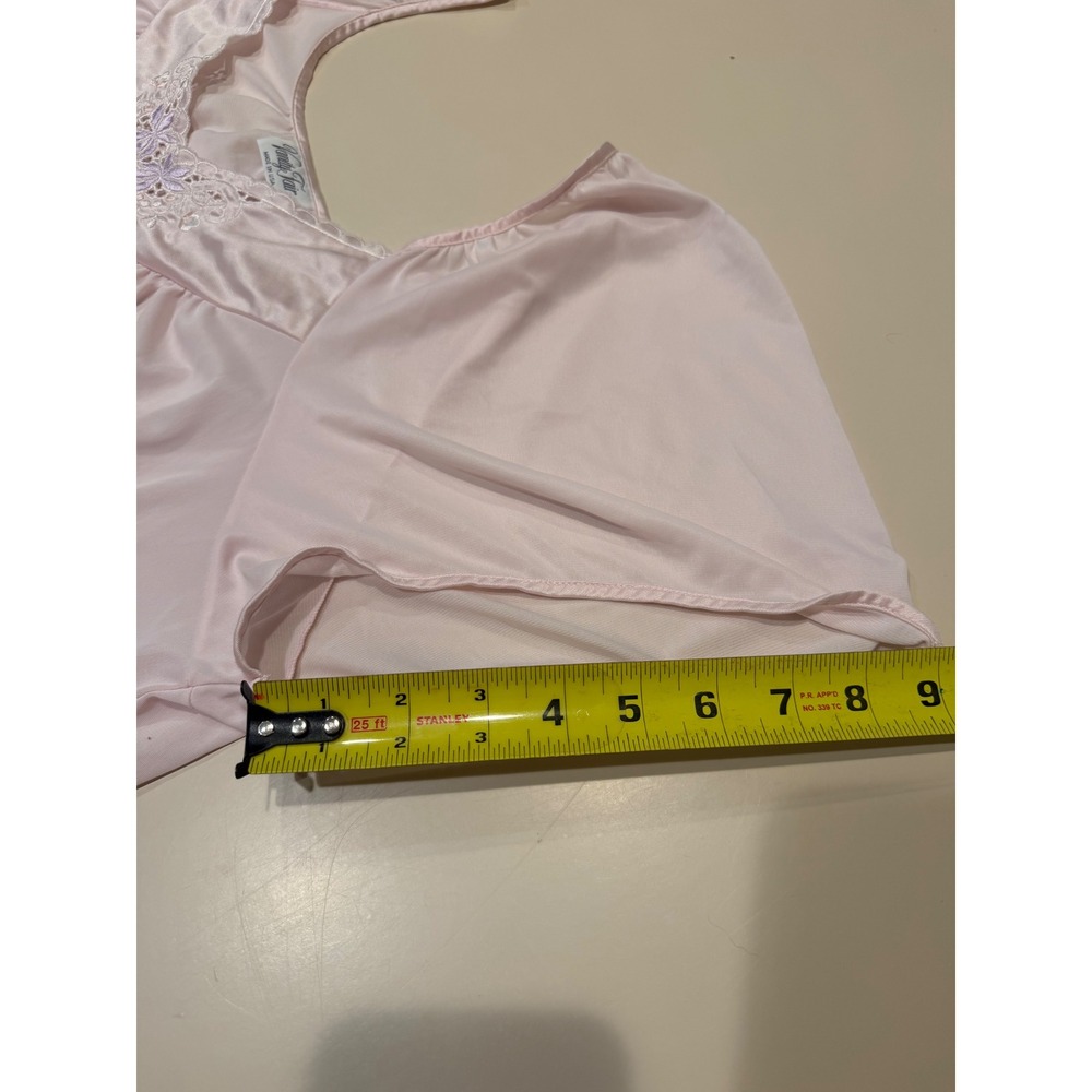 Vanity Fair Vintage Pink Nightgown Floral Embroidered Lace Maxi Sleepwear XL USA - Picture 6 of 8